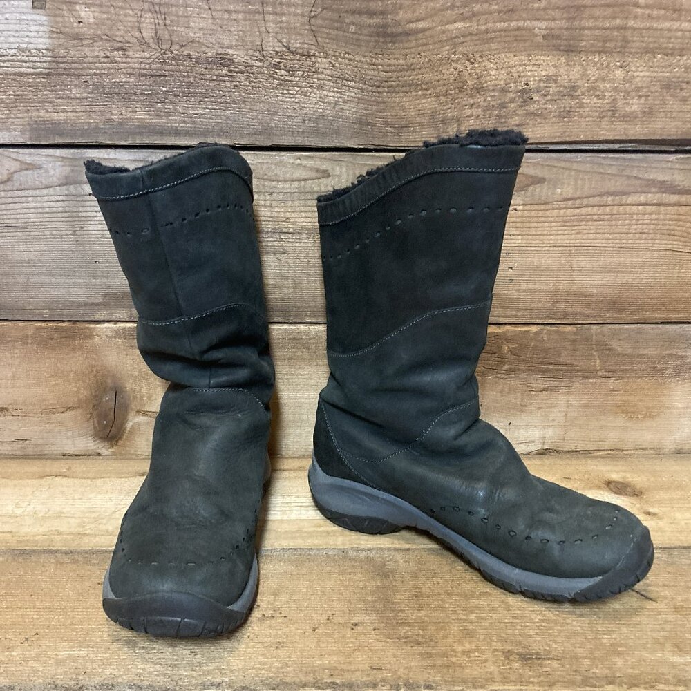 MERRELL Black Suede Snow Boots